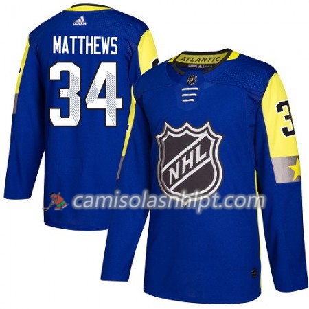 Camisola Toronto Maple Leafs Auston Matthews 34 2018 NHL All-Star Atlantic Division Adidas Royal Azul Authentic - Homem